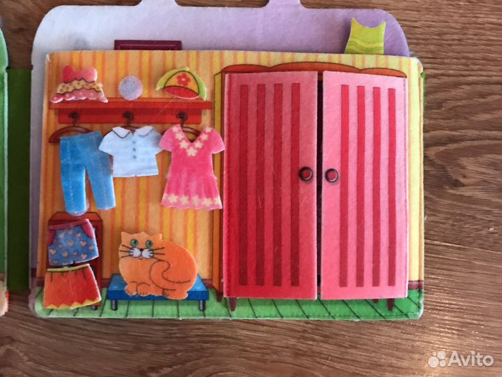 Книга из фетра домик 5 комнат