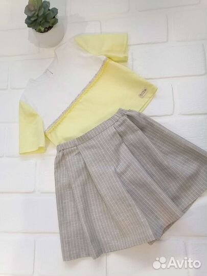 Костюм новый хлопковый для девочки 98