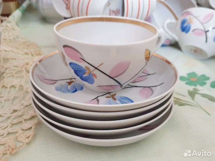 Фарфоровая Чайная пара подснежники