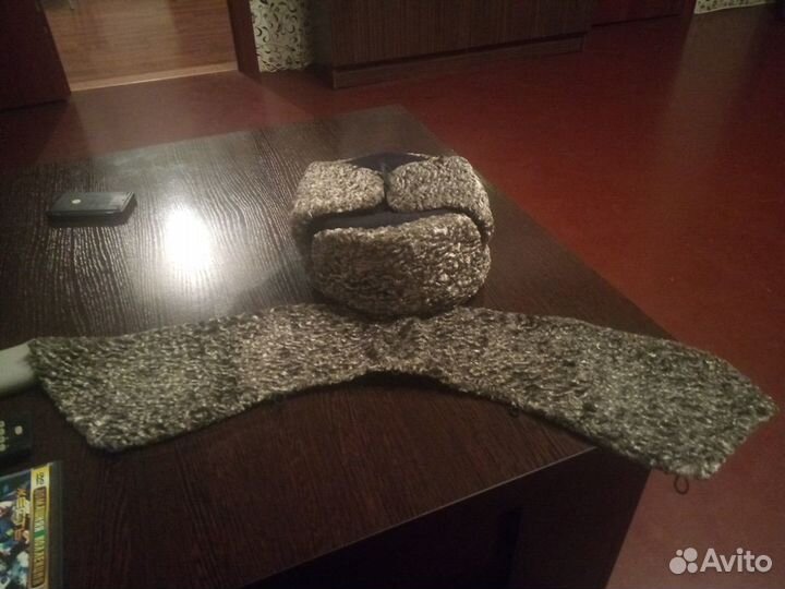 Шапка каракуль с воротником