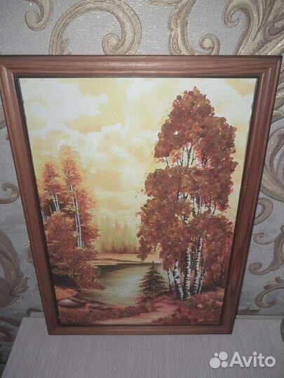 Пано для интерьера, натуральный янтарь