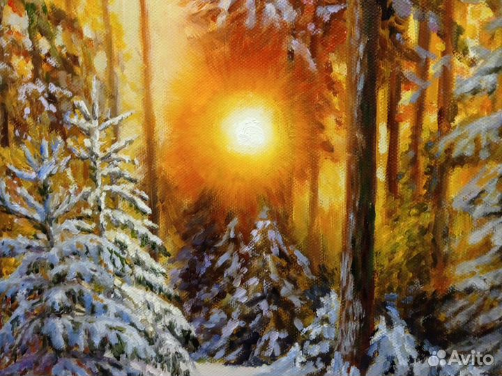 Картина маслом нахолсте пейзаж