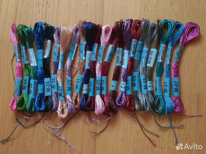 Нитки мулине Гамма Металлик 22 шт