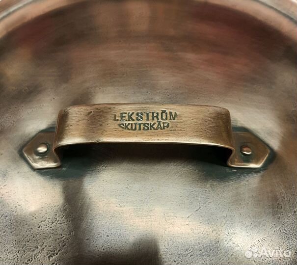 Старинная медная кастрюля Швеция