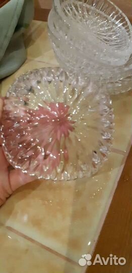 Розетки СССР десертные хрустальные 5 шт