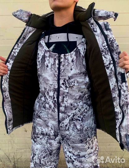 Костюм рыбака зимний лес