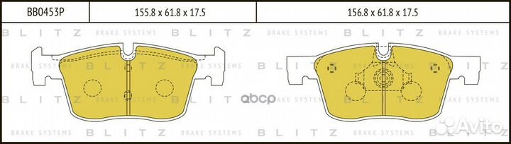 Колодки тормозные дисковые перед BB0453P Blitz