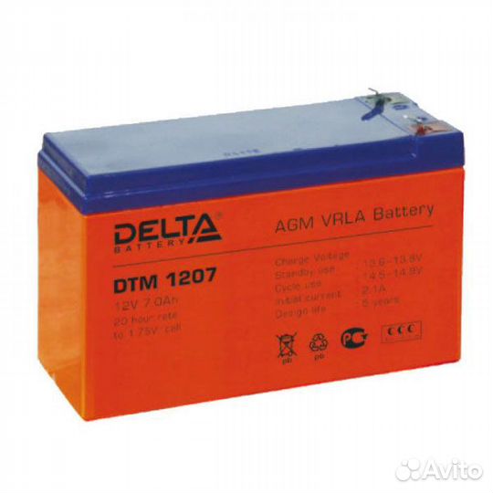 Батарея Delta DTM 1207, 12V 7Ah (Battery #67630