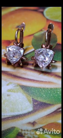 Серьги серебро горный х