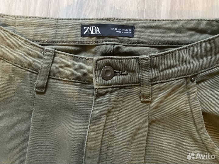 Джинсы широкие джоггеры zara