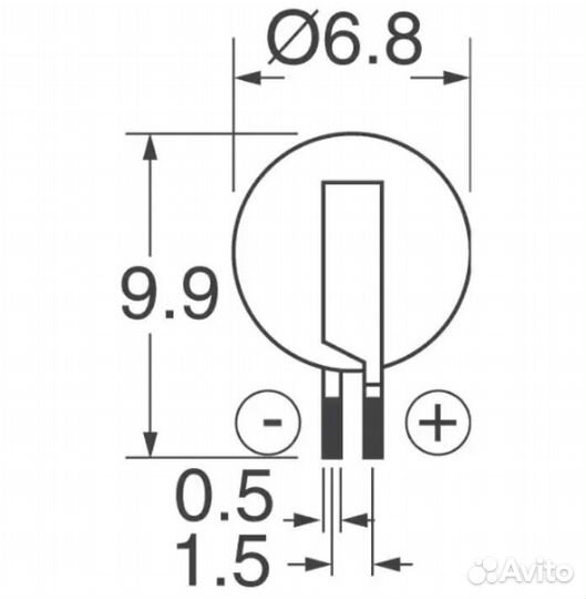 Аккумулятор ML621S/DN Panasonic с 2-я ножками