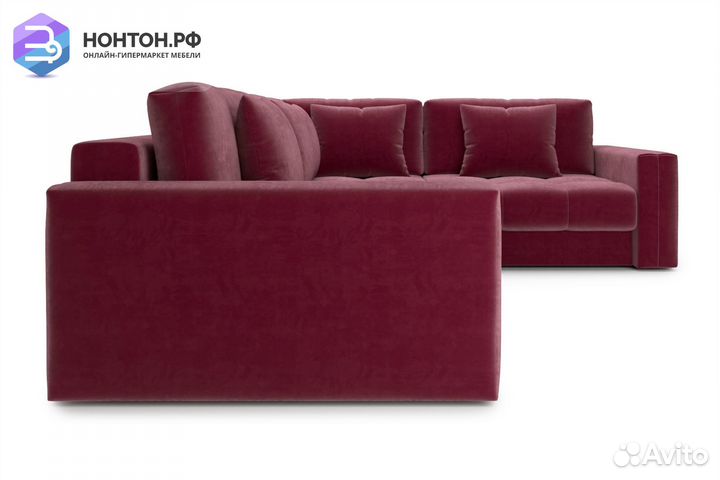 Диван угловой тик-так Монарх М3У1 бордовый