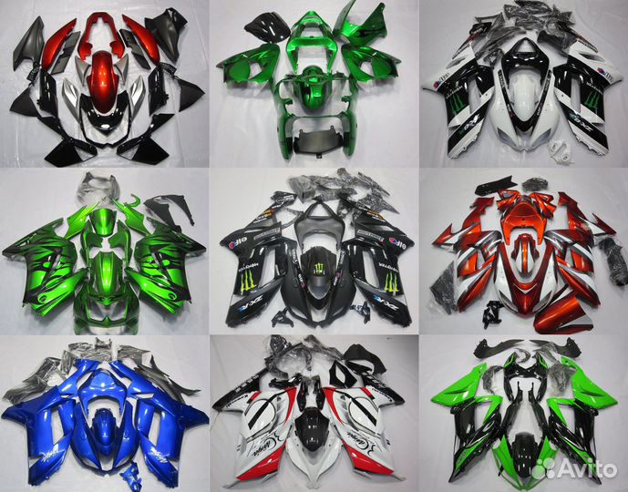 Комплект пластика для мотоциклов Kawasaki