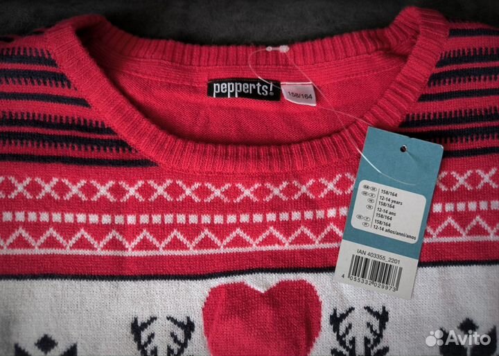 Новый новогоднее платье-свитер Pepperts 158-164