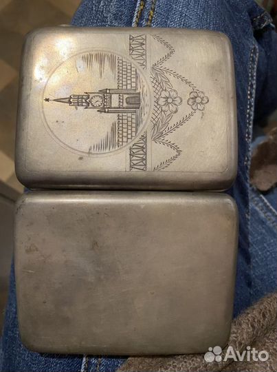 Портсигар серебро