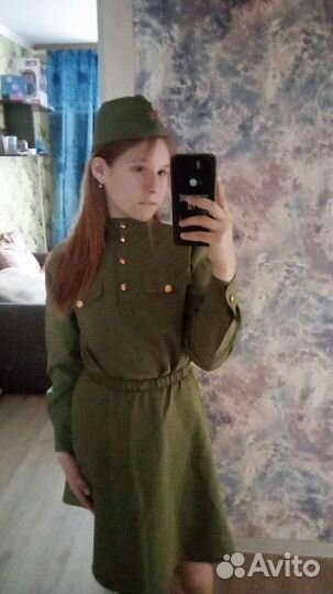 Детский военный костюм на девочку 9-12 лет