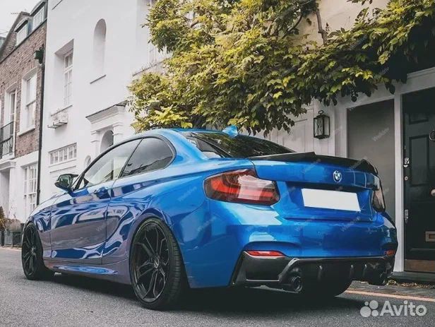 Спойлер BMW M2 F87 M4 черный глянец