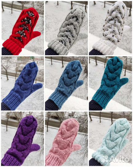 Шапка, варежки