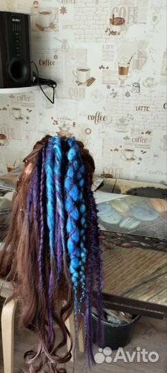 Афрорезинка для волос ручной работы