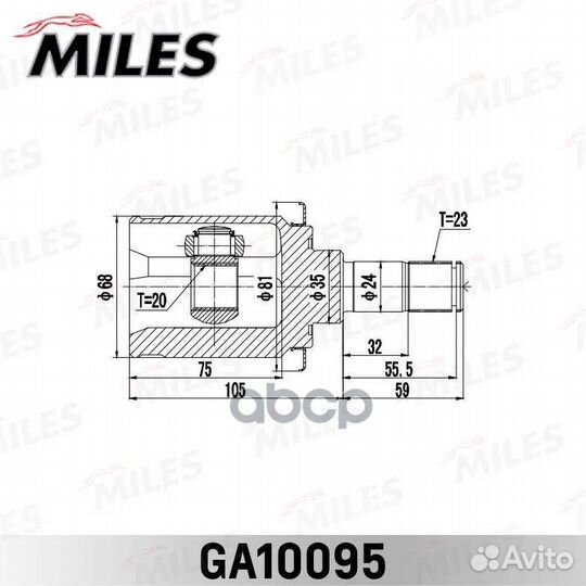 ШРУС внутренний задний honda CR-V RE3/RE4 2007