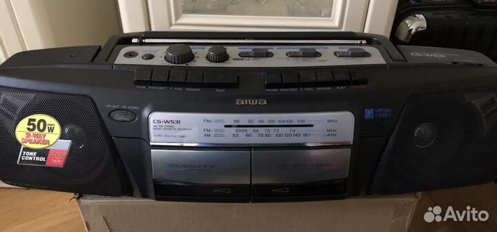 Двухкассетный магнитофон aiwa CS-W531 стерео japan