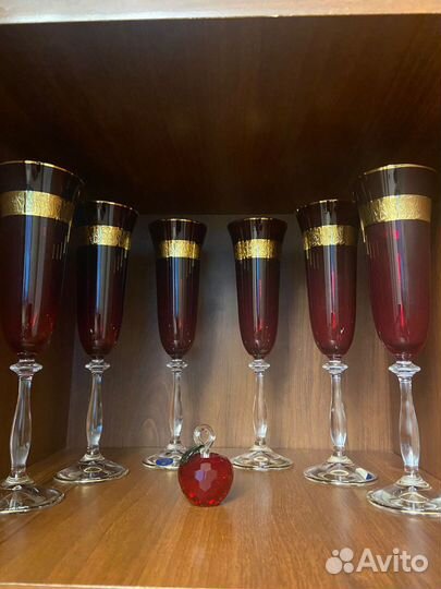 Фужеры богемия чехия, как новые