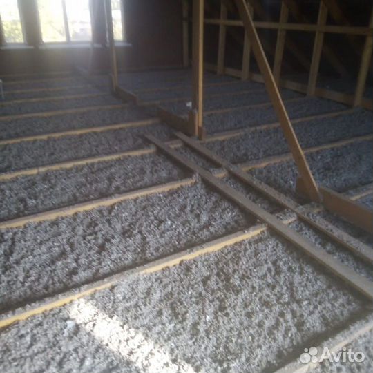 Утепление дома эковатой