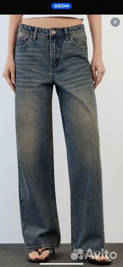 Джинсы багги y2k новые xs