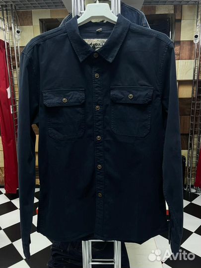 Рубашка мужская Темно синяя хлопок