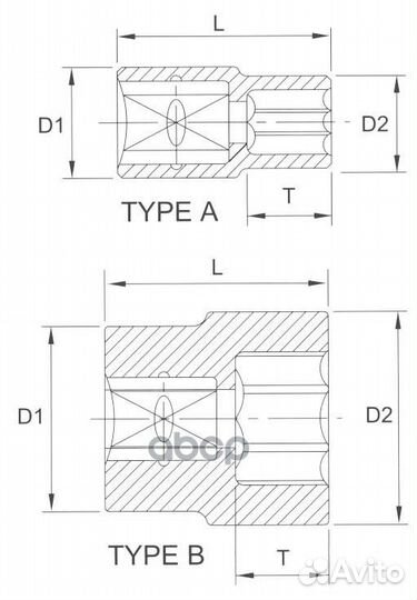 Головка торцевая 6гр. 1/2 16мм n4016 Licota