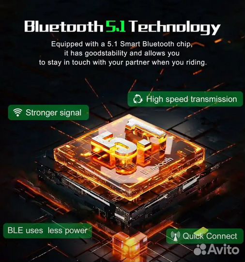 Гарнитура для мотошлема ejeas V6 Pro 2 шт