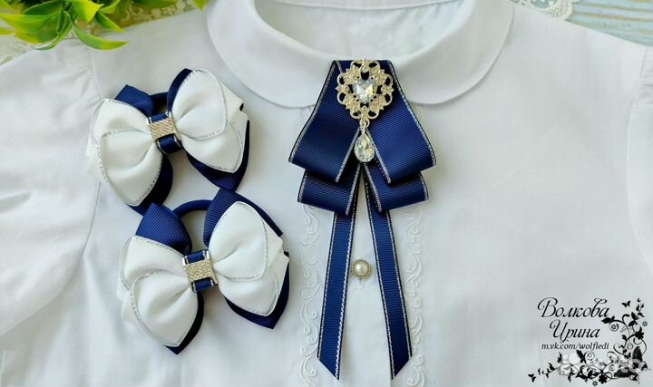 Галстуки для девочки ручной работы