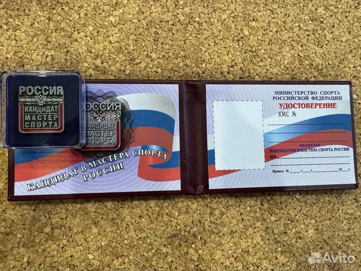 Удостоверение кмс + значок