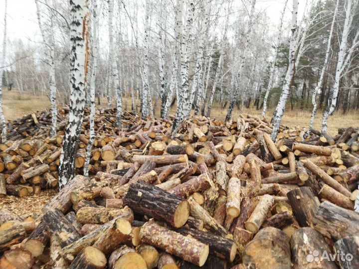 Дрова осина колотые сухие, сосна не колотая сухая