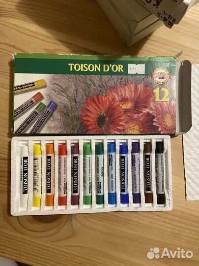 Набор мягкой художественной пастели 12 цв круглая