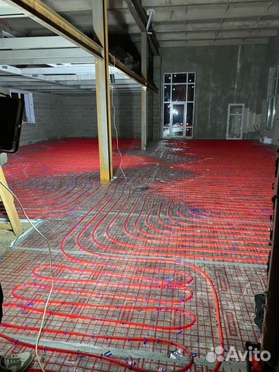 Монтаж теплого пола, теплый пол, монтаж коллектора