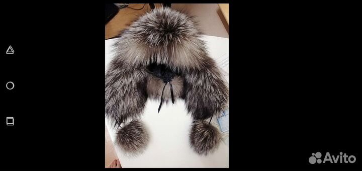 Шапка ушанка натуральный мех женская