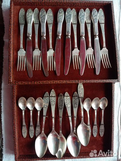Набор столовых приборов мельхиор СССР
