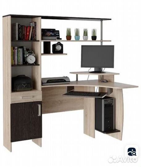 Стол компьютерный угловой с полками