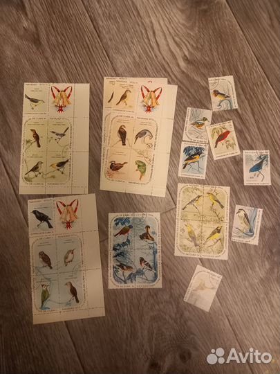 Набор марок птицы Кубы (65-66 гг и 70-71)