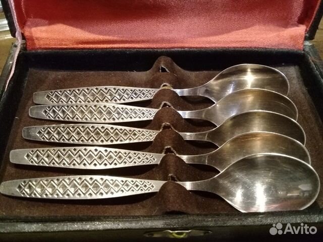 Чайные ложки мельхиор мнц