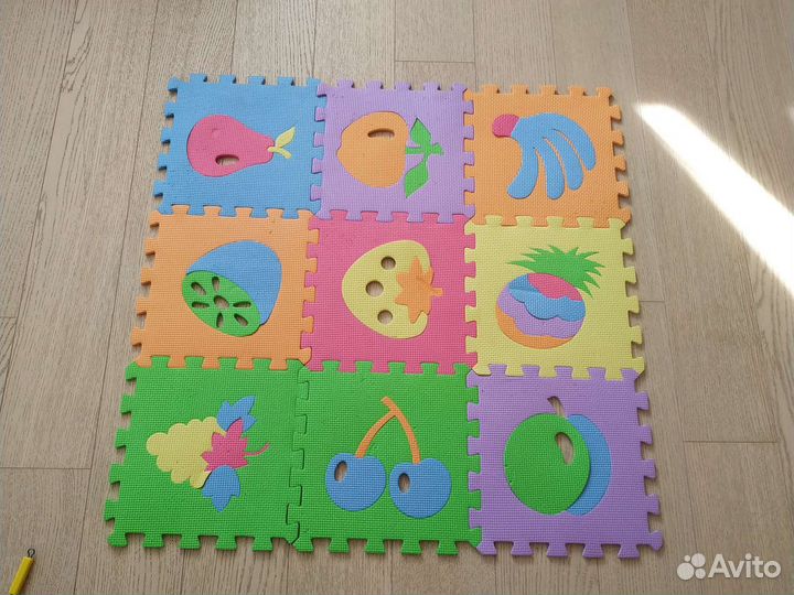 Детский коврик пазлы пазл 30*30см 9 пазлов