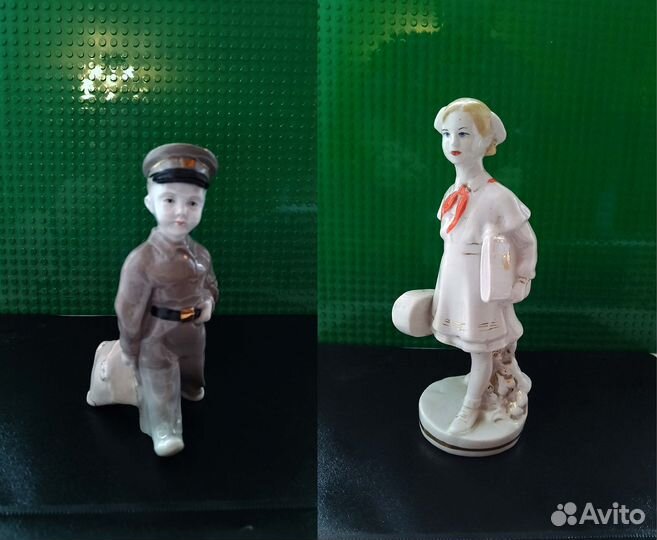 Статуэтки фарфор СССР Первоклассник и Пионерка