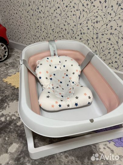 Ванночка для купания складная с матрасиком