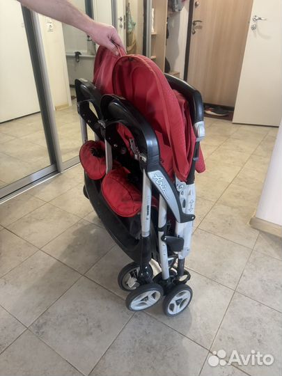 Коляска для двойни peg perego aria