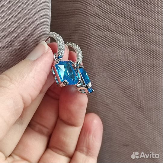 Swarovski серьги голубые