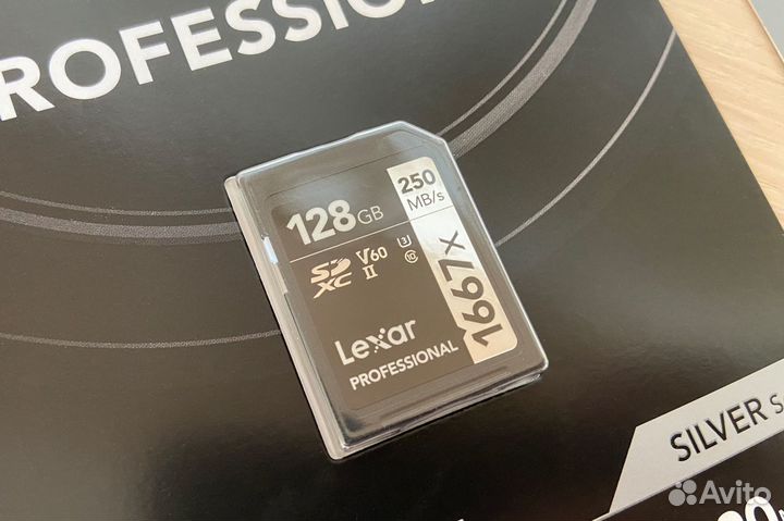 SD карта памяти 128Gb Lexar UHS-II sdxc v60