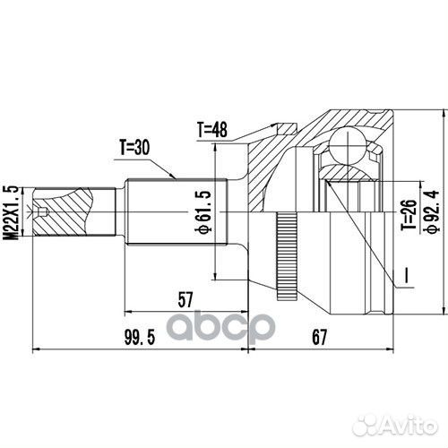 Шрус наружный Z87048R Zikmar