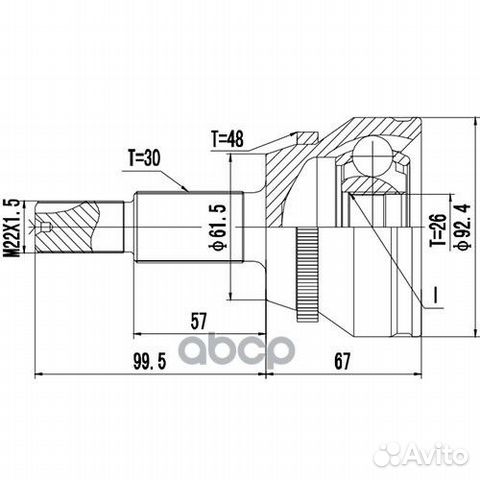 Шрус наружный Z87048R Zikmar