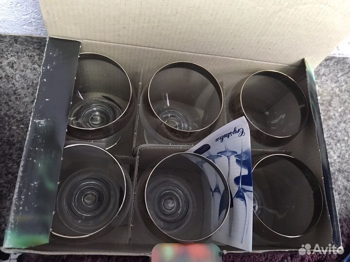 Фужеры бокалы Чехия новые bohemia